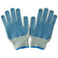 Guantes de punto baratos de punto algodón PVC